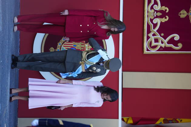 12-10-2026 Madrid Princess Leonor and Princess Sofia and Queen Letizia attend the tribute ceremony to the national flag and the military parade during the National Day, Dia de la Hispanidad, at Plaza de Canovas del Castillo in Madrid. No Spain Â  Copyright: xPPEx