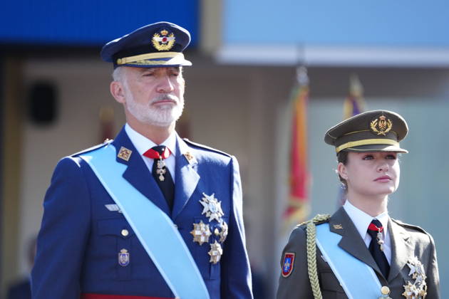 12-10-2026 Madrid Princess Leonor and King Felipe attend the tribute ceremony to the national flag and the military parade during the National Day, Dia de la Hispanidad, at Plaza de Canovas del Castillo in Madrid. No Spain Â  Copyright: xPPEx