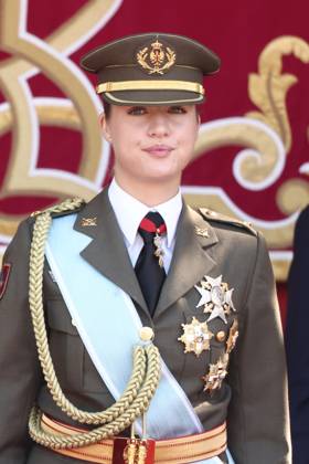 October 12 Parade for Hispanic Heritage Day Princess Leonor during the solemn ceremony honoring the national flag and the military parade for October 12, Hispanic Heritage Day, in Plaza de Cánovas del Castillo, on October 12, 2026, in Madrid, Spain. The events begin with the raising of the flag and are followed by a tribute to those who gave their lives for the country. Subsequently, the military air and ground parades begin. Approximately 4,400 members of the Armed Forces, the security forces, and various civilian public institutions are participating this year in the parade presided over by the King and Queen. The aerial parade featured 50 fighter, training, and transport aircraft, as well as around 30 helicopters. On the ground, some 14 Copyright: xEduardoxParrax 7840750