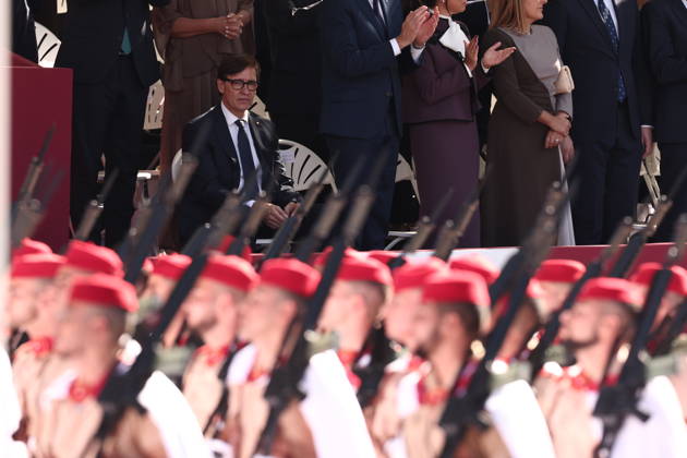 October 12 Parade for Hispanic Heritage Day The president of the Generalitat de Catalunya, Salvador Illa i, during the solemn ceremony honoring the national flag and the military parade on October 12, Hispanic Heritage Day, in Plaza de Cánovas del Castillo, on October 12, 2026, in Madrid, Spain. The events begin with the flag-raising ceremony and are followed by a tribute to those who gave their lives for the country. Subsequently, the military air and ground parades begin. Approximately 4,400 members of the Armed Forces, the security forces, and various civilian public institutions are participating this year in the parade presided over by the King and Queen. The aerial parade featured 50 fighter, training, and transport aircraft, as well Copyright: xEduardoxParrax 7840762