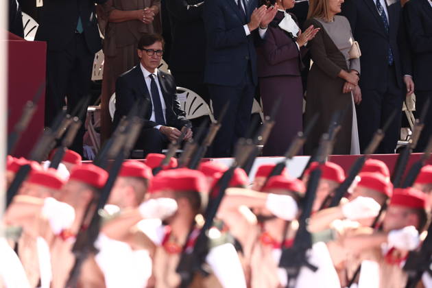 October 12 Parade for Hispanic Heritage Day The president of the Generalitat de Catalunya, Salvador Illa i, during the solemn ceremony honoring the national flag and the military parade on October 12, Hispanic Heritage Day, in Plaza de Cánovas del Castillo, on October 12, 2026, in Madrid, Spain. The events begin with the flag-raising ceremony and are followed by a tribute to those who gave their lives for the country. Subsequently, the military air and ground parades begin. Approximately 4,400 members of the Armed Forces, the security forces, and various civilian public institutions are participating this year in the parade presided over by the King and Queen. The aerial parade featured 50 fighter, training, and transport aircraft, as well Copyright: xEduardoxParrax 7840763