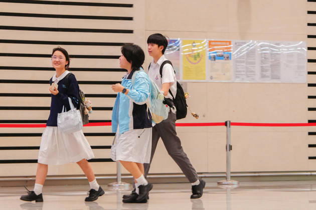 HONG KONG-DAILY HUANGGANG-PORT-OPENING Cross-boundary schoolchildren arrive in Hong Kong through the redeveloped Huanggang Port on October 12, 2026, as the new border crossing begins providing 24-hour passenger clearance services. (Photo by Zulu Lo TMHK via Nexpher Images) Hong Kong