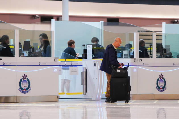 HONG KONG-DAILY HUANGGANG-PORT-OPENING Passengers arrive in Hong Kong through the redeveloped Huanggang Port on October 12, 2026, the first day of operations under the new collaborative inspection and joint clearance system. (Photo by Zulu Lo TMHK via Nexpher Images) Hong Kong