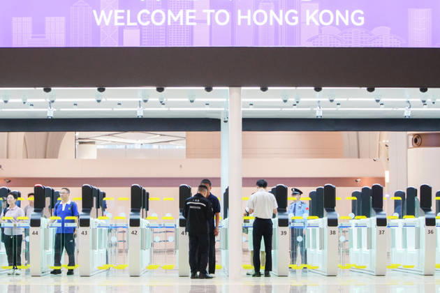HONG KONG-DAILY HUANGGANG-PORT-OPENING Passengers arrive in Hong Kong through the redeveloped Huanggang Port on October 12, 2026, the first day of operations under the new collaborative inspection and joint clearance system. (Photo by Zulu Lo TMHK via Nexpher Images) Hong Kong