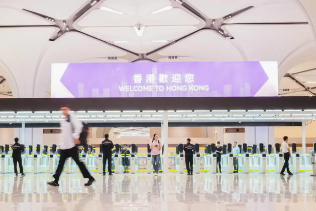 HONG KONG-DAILY HUANGGANG-PORT-OPENING Passengers arrive in Hong Kong through the redeveloped Huanggang Port on October 12, 2026, the first day of operations under the new collaborative inspection and joint clearance system. (Photo by Zulu Lo TMHK via Nexpher Images) Hong Kong