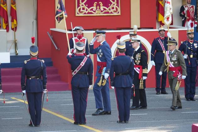 Spanish King Felipe VI and Queen Letizia with Princess Leonor de Borbon and Princess Sofia de Borbon attending a military parade during the known as Dia de la Hispanidad, Spain s National Day, in Madrid, on Monday 12, October 2026 Cordon Press 