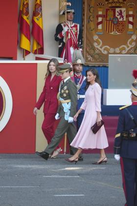 Spanish King Felipe VI and Queen Letizia with Princess Leonor de Borbon and Princess Sofia de Borbon attending a military parade during the known as Dia de la Hispanidad, Spain s National Day, in Madrid, on Monday 12, October 2026 Cordon Press 