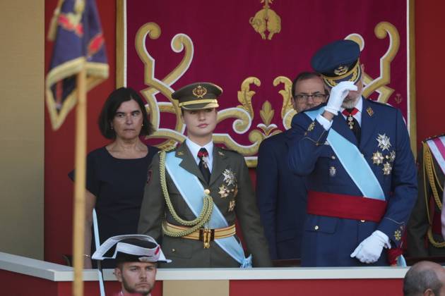 Spanish King Felipe VI and Queen Letizia with Princess Leonor de Borbon and Princess Sofia de Borbon attending a military parade during the known as Dia de la Hispanidad, Spain s National Day, in Madrid, on Monday 12, October 2026 Cordon Press 