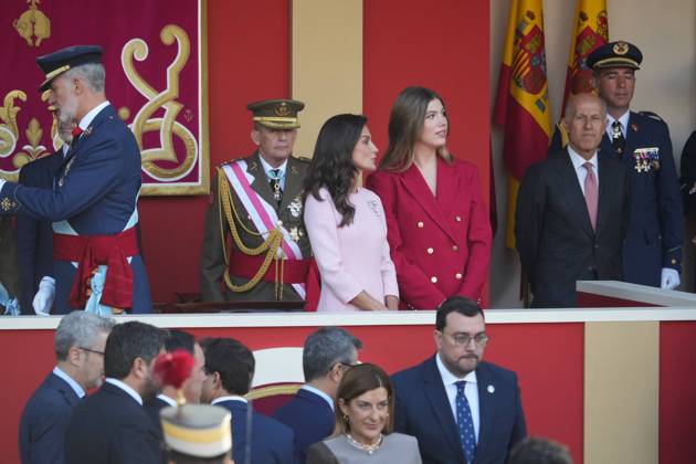 Spanish King Felipe VI and Queen Letizia with Princess Leonor de Borbon and Princess Sofia de Borbon attending a military parade during the known as Dia de la Hispanidad, Spain s National Day, in Madrid, on Monday 12, October 2026 Cordon Press 