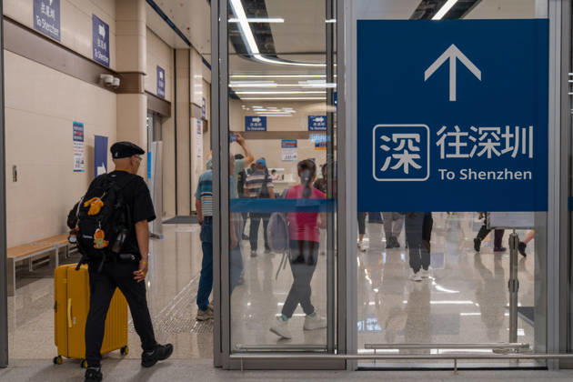 Huanggang Port Opens The entrance to Huanggang Port leading to border control to Shenzhen on October 12, 2026 in Hong Kong. (Photo by STR Nexpher Images) HONG KONG