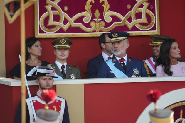 Spanish King Felipe VI and Queen Letizia with Princess Leonor de Borbon and Princess Sofia de Borbon attending a military parade during the known as Dia de la Hispanidad, Spain s National Day, in Madrid, on Monday 12, October 2026 Cordon Press 