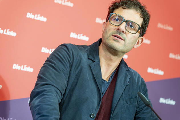 Luigi Pantisano EUR, Deutschland, Berlin, 12.10.2026: Pressekonferenz von Luigi Pantisano Vorsitzender der Partei Die Linke im Karl-Liebknecht-Haus zu aktuellen Themen.