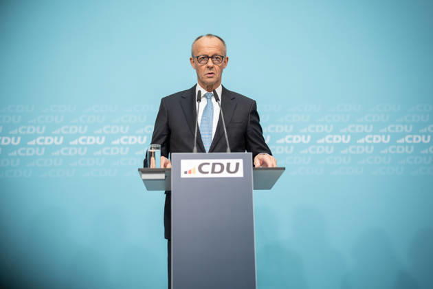 Bundeskanzler Friedrich Merz bei der Abschlusspressekonferenz;Präsidiumsklausurtagung der CDU Deutschlands in Berlin, Oktober 2026, Berlin Berlin Deutschland Konrad-Adenauer-Haus