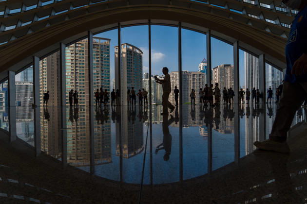 Huanggang Port Opens A viewing area inside Huanggang Port on October 12, 2026 in Shenzhen, China. (Photo by STR Nexpher Images) SHENZHEN