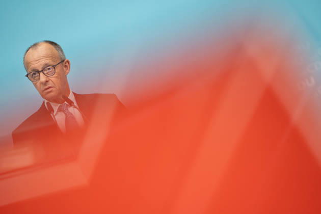 Bundeskanzler Friedrich Merz bei der Abschlusspressekonferenz;Präsidiumsklausurtagung der CDU Deutschlands in Berlin, Oktober 2026, Berlin Berlin Deutschland Konrad-Adenauer-Haus