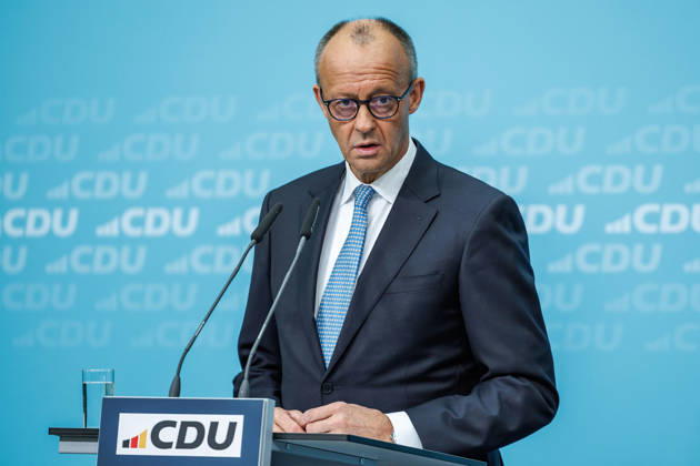 Pressekonferenz mit dem Vorsitzenden der CDU Deutschlands, Bundeskanzler Friedrich Merz und der Generalsekretärin der CDU Deutschlands Franziska Hoppermann Pressekonferenz mit dem Vorsitzenden der CDU Deutschlands, Bundeskanzler Friedrich Merz und der Generalsekretärin der CDU Deutschlands Franziska Hoppermann am 12.10.2026 in Berlin. Berlin Berlin Deutschland CDU-Bundesgeschäftsstelle (Konrad-Adenauer-Haus)