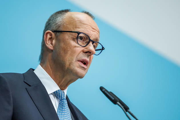 Pressekonferenz mit dem Vorsitzenden der CDU Deutschlands, Bundeskanzler Friedrich Merz und der Generalsekretärin der CDU Deutschlands Franziska Hoppermann Pressekonferenz mit dem Vorsitzenden der CDU Deutschlands, Bundeskanzler Friedrich Merz und der Generalsekretärin der CDU Deutschlands Franziska Hoppermann am 12.10.2026 in Berlin. Berlin Berlin Deutschland CDU-Bundesgeschäftsstelle (Konrad-Adenauer-Haus)