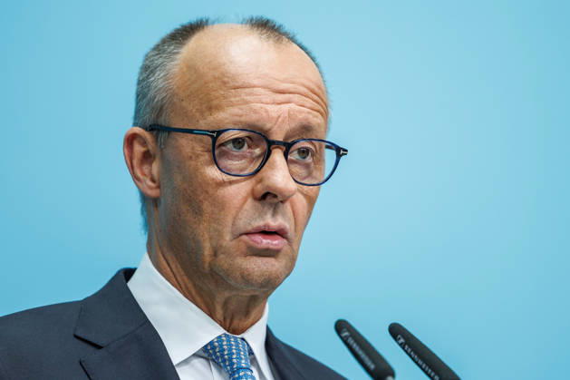 Pressekonferenz mit dem Vorsitzenden der CDU Deutschlands, Bundeskanzler Friedrich Merz und der Generalsekretärin der CDU Deutschlands Franziska Hoppermann Pressekonferenz mit dem Vorsitzenden der CDU Deutschlands, Bundeskanzler Friedrich Merz und der Generalsekretärin der CDU Deutschlands Franziska Hoppermann am 12.10.2026 in Berlin. Berlin Berlin Deutschland CDU-Bundesgeschäftsstelle (Konrad-Adenauer-Haus)