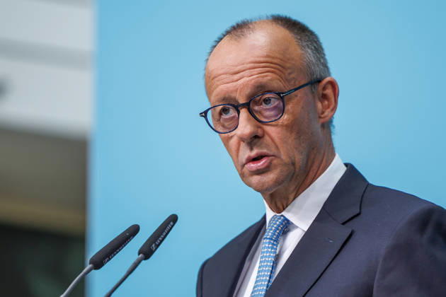 Pressekonferenz mit dem Vorsitzenden der CDU Deutschlands, Bundeskanzler Friedrich Merz und der Generalsekretärin der CDU Deutschlands Franziska Hoppermann Pressekonferenz mit dem Vorsitzenden der CDU Deutschlands, Bundeskanzler Friedrich Merz und der Generalsekretärin der CDU Deutschlands Franziska Hoppermann am 12.10.2026 in Berlin. Berlin Berlin Deutschland CDU-Bundesgeschäftsstelle (Konrad-Adenauer-Haus)