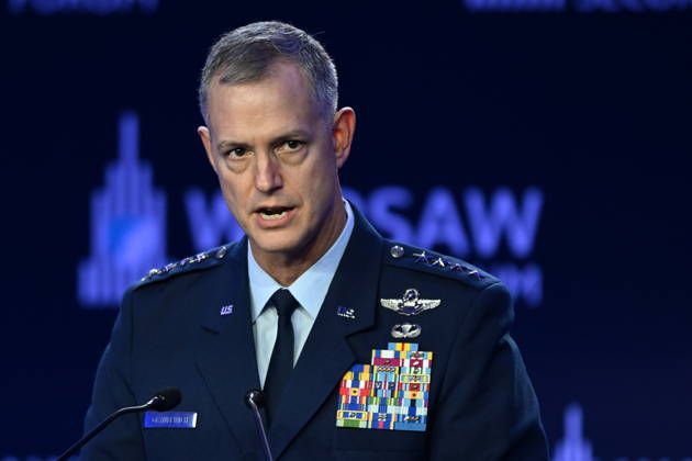 Warsaw Security Forum 2026 kicks off in Poland WARSAW, POLAND - OCTOBER 12: NATO Supreme Allied Commander Europe (SACEUR) General Alexus G. Grynkewich speaks during a panel titled Theory of Victory: How Do We Achieve Military Success Against Russia in Deterrence and Defence? on the first day of the Warsaw Security Forum 2026 (WSF2026), held on the Warsaw Stage in Warsaw, Poland, on October 12, 2026. The NATO-sponsored session focuses on strengthening collective defense mechanisms along the alliance’s eastern flank. Artur Widak Anadolu Warsaw Poland. Editorial use only. Please get in touch for any other usage.  Copyright: x2026xAnadoluxArturxWidakx