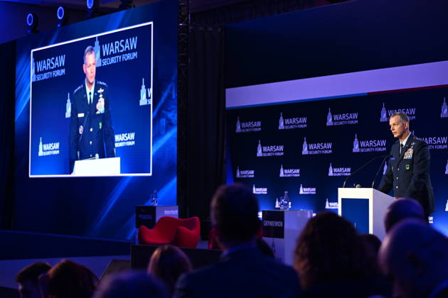 Warsaw Security Forum 2026 kicks off in Poland WARSAW, POLAND - OCTOBER 12: NATO Supreme Allied Commander Europe (SACEUR) General Alexus G. Grynkewich speaks during a panel titled Theory of Victory: How Do We Achieve Military Success Against Russia in Deterrence and Defence? on the first day of the Warsaw Security Forum 2026 (WSF2026), held on the Warsaw Stage in Warsaw, Poland, on October 12, 2026. The NATO-sponsored session focuses on strengthening collective defense mechanisms along the alliance’s eastern flank. Artur Widak Anadolu Warsaw Poland. Editorial use only. Please get in touch for any other usage.  Copyright: x2026xAnadoluxArturxWidakx