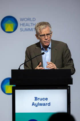 World Health Summit 2026 Weltgesundheitsgipfel 2. Tag Deutschland, Berlin am 12. Oktober 2026: Veröffentlichung des Abschlussberichts (Capstone Insights Report) des Global Preparedness Monitoring Board (GPMB). Launch of the GPMB Capstone Insights Report Getting Ahead of Pandemic Risk: Insights from Eight Years of Global Monitoring. Im Bild: Dr. Bruce Aylward Weltgesundheitsorganisation (WHO) Seniorberater des WHO-Generaldirektors World Health Organization (WHO) Senior Advisor to the WHO Director-General.