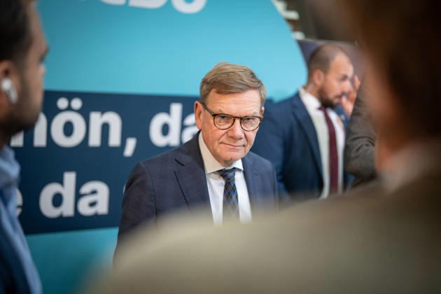 Außenminister Johann Wadephul im Konrad-Adenauer-Haus, im Gespräch mit Journalisten;Präsidiumsklausurtagung der CDU Deutschlands in Berlin, Oktober 2026, Berlin Berlin Deutschland Konrad-Adenauer-Haus