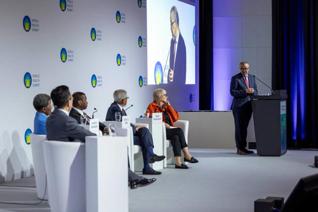 World Health Summit 2026 Weltgesundheitsgipfel 2. Tag Deutschland, Berlin am 12. Oktober 2026: Veröffentlichung des Abschlussberichts (Capstone Insights Report) des Global Preparedness Monitoring Board (GPMB). Launch of the GPMB Capstone Insights Report Getting Ahead of Pandemic Risk: Insights from Eight Years of Global Monitoring. Im Bild: Dr. Tedros Adhanom Ghebreyesus Generaldirektor der Weltgesundheitsorganisation (WHO). World Health Organization (WHO) Director-General.