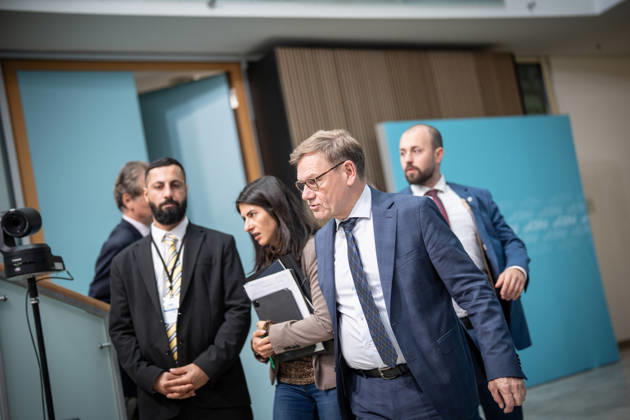 Außenminister Johann Wadephul im Konrad-Adenauer-Haus, mit Serap Güler, Staatsministerin beim Bundesminister des Auswärtigen;Präsidiumsklausurtagung der CDU Deutschlands in Berlin, Oktober 2026, Berlin Berlin Deutschland Konrad-Adenauer-Haus