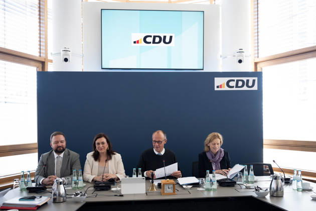 Berlin, Konrad-Adenauer-Haus, CDU Berlin, Konrad-Adenauer-Haus, CDU, Präsidiumsklausurtagung, Bundesvorstandssitzung, Friedrich Merz, Generalsekretärin, Franziska Hoppermann Berlin Berlin GER