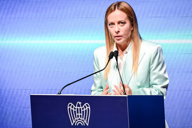 October 12, 2026, Milan, Mi, Italy: Prime Minister Giorgia Meloni speaks at the Assolombarda 2026 General Assembly, Milan, 12 10 2026 Milan Italy  - ZUMAa289 20261012_zia_a289_150 Copyright: xAgf NicolaxMarfisix