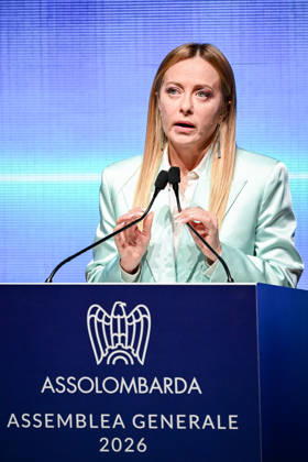 October 12, 2026, Milan, Mi, Italy: Prime Minister Giorgia Meloni speaks at the Assolombarda 2026 General Assembly, Milan, 12 10 2026 Milan Italy  - ZUMAa289 20261012_zia_a289_168 Copyright: xAgf NicolaxMarfisix