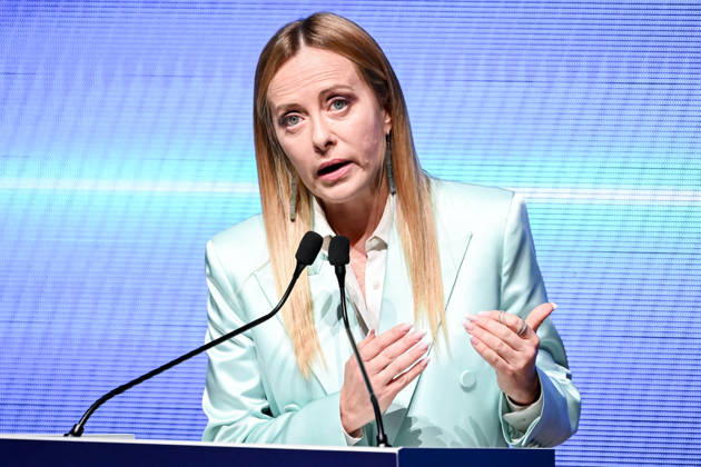 October 12, 2026, Milan, Mi, Italy: Prime Minister Giorgia Meloni speaks at the Assolombarda 2026 General Assembly, Milan, 12 10 2026 Milan Italy  - ZUMAa289 20261012_zia_a289_176 Copyright: xAgf NicolaxMarfisix