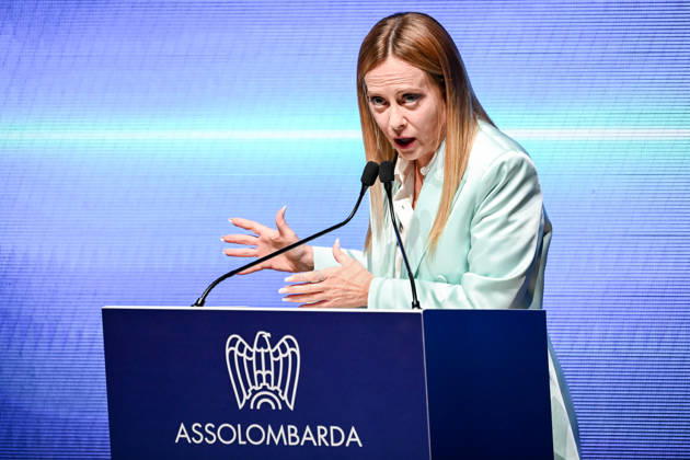 October 12, 2026, Milan, Mi, Italy: Prime Minister Giorgia Meloni speaks at the Assolombarda 2026 General Assembly, Milan, 12 10 2026 Milan Italy  - ZUMAa289 20261012_zia_a289_177 Copyright: xAgf NicolaxMarfisix