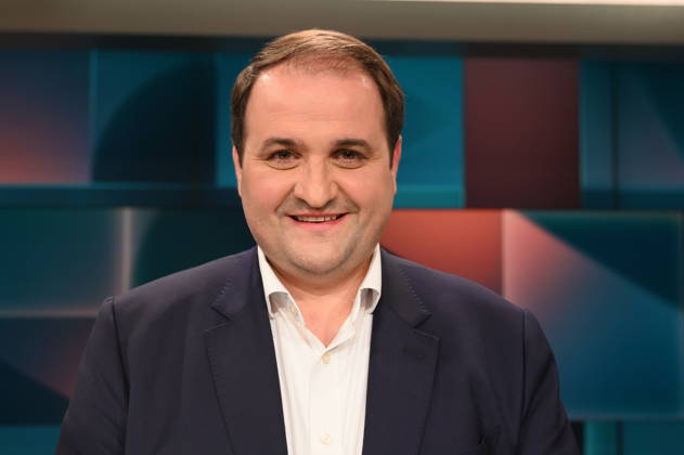 Politiker Nathanael Liminski, CDU, Minister für Bundes- und Europaangelegenheiten, Internationales sowie Medien des Landes Nordrhein-Westfalen, zu Gast in der ARD Talkshow Hart aber Fair mit dem Thema Starke Ränder, schwache Mitte: Bleibt das jetzt so?