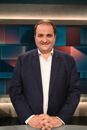 Politiker Nathanael Liminski, CDU, Minister für Bundes- und Europaangelegenheiten, Internationales sowie Medien des Landes Nordrhein-Westfalen, zu Gast in der ARD Talkshow Hart aber Fair mit dem Thema Starke Ränder, schwache Mitte: Bleibt das jetzt so?