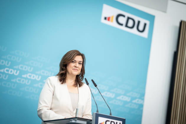 Franziska Hoppermann, CDU-Generalsekretärin, bei der Abschlusspressekonferenz;Präsidiumsklausurtagung der CDU Deutschlands in Berlin, Oktober 2026, Berlin Berlin Deutschland Konrad-Adenauer-Haus