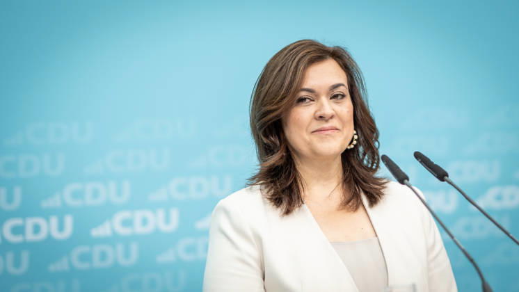 Franziska Hoppermann, CDU-Generalsekretärin, bei der Abschlusspressekonferenz;Präsidiumsklausurtagung der CDU Deutschlands in Berlin, Oktober 2026, Berlin Berlin Deutschland Konrad-Adenauer-Haus