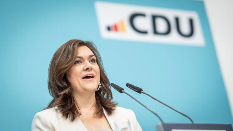 Franziska Hoppermann, CDU-Generalsekretärin, bei der Abschlusspressekonferenz;Präsidiumsklausurtagung der CDU Deutschlands in Berlin, Oktober 2026, Berlin Berlin Deutschland Konrad-Adenauer-Haus