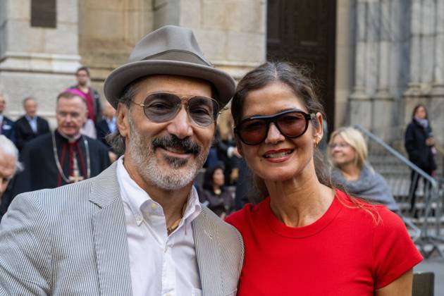 October 12, 2026, New York, New York, United States: (L-R) Paolo Mastropietro and Jill Hennessy attend.The annual Columbus Day Parade on Fifth Avenue on October 12, 2026 in New York City. New York United States - ZUMAs197 20261012_aaa_s197_640 Copyright: xRonxAdarx