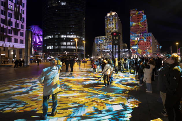 Festival of Lights , Lichterfest in der Innenstadt, Berlin, 10.10.2026 Potzdamer Platz, 22. BERLIN FESTIVAL OF LIGHTS, Motto: Colours of Love, Lichtinstallationen, 12.10.2026, Berlin, Deutschland < english> 22nd Berlin Festival of Lights, Theme: Colours of Love, light installations, October 12, 2026, Berlin, Germany Berlin Innenstadt Berlin Deutschland, Germany Copyright: xPeterxEngelkex