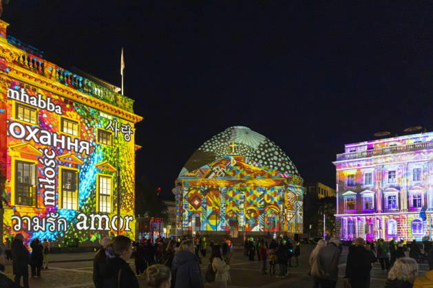 Festival of Lights , Lichterfest in der Innenstadt, Berlin, 10.10.2026 Bebelplatz, St. Hedwigs Kathedrale, 22. BERLIN FESTIVAL OF LIGHTS, Motto: Colours of Love, Lichtinstallationen, 12.10.2026, Berlin, Deutschland < english> Bebelplatz, 22nd Berlin Festival of Lights, Theme: Colours of Love, light installations, October 12, 2026, Berlin, Germany Berlin Innenstadt Berlin Deutschland, Germany Copyright: xPeterxEngelkex