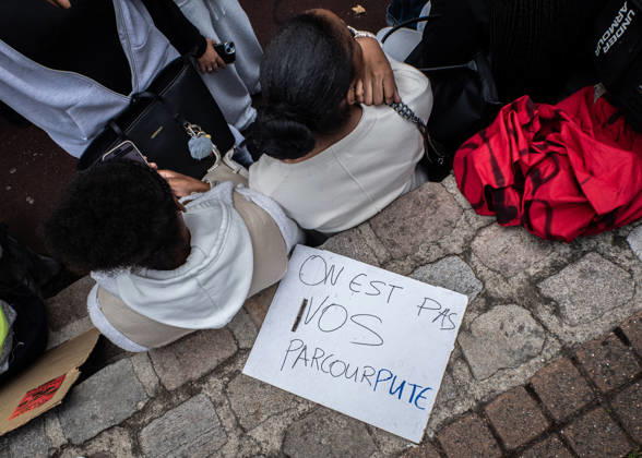 October 13, 2026: Paul-o°luard High School in Saint-Denis is at the center of the news as part of the fifth round of national student protests...The renowned Swedish environmental activist Greta Thunberg visited Paul-o°luard High School in Saint-Denis this morning to offer her direct support to the protesting students. She denounced police violence against the young demonstrators. - ZUMAs287 20261013_zip_s287_003 Copyright: xSadakxSouicix
