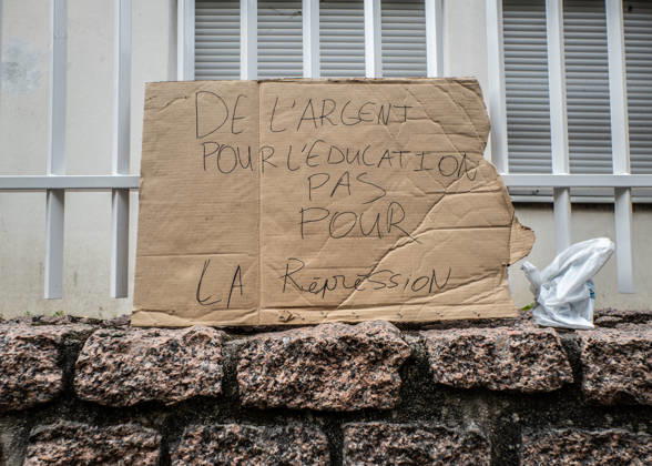 October 13, 2026: Paul-o°luard High School in Saint-Denis is at the center of the news as part of the fifth round of national student protests...The renowned Swedish environmental activist Greta Thunberg visited Paul-o°luard High School in Saint-Denis this morning to offer her direct support to the protesting students. She denounced police violence against the young demonstrators. - ZUMAs287 20261013_zip_s287_008 Copyright: xSadakxSouicix