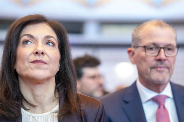 Katherina Reiche besucht Arbeitgebertag 2026 EUR, Deutschland, Berlin, 13.10.2026: Bundesministerin Katherina Reiche (CDU) und Rainer Dulger, Arbeitgeberpräsident auf dem Arbeitgebertag 2026 der Bundesvereinigung der Deutschen Arbeitgeberverbände.