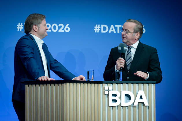 Deutschen Arbeitgebertag, bcc, Berlin Congress Center Deutschen Arbeitgebertag, bcc, Berlin Congress Center, Michael Bröcker, Boris Pistorius, Bundesverteidigungsminister Berlin Berlin GER