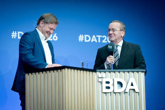 Deutschen Arbeitgebertag, bcc, Berlin Congress Center Deutschen Arbeitgebertag, bcc, Berlin Congress Center, Michael Bröcker, Boris Pistorius, Bundesverteidigungsminister Berlin Berlin GER