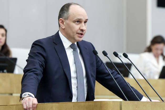RUSSIA, MOSCOW - OCTOBER 13, 2026: Russian Accounts Chamber Chairman Boris Kovalchuk addresses a plenary meeting of the Russian State Duma. Russian State Duma Press Office TASS  99238619