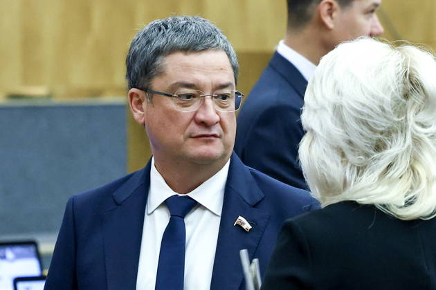 RUSSIA, MOSCOW - OCTOBER 13, 2026: Russian State Duma member Rinat Ayupov (L) attends a plenary meeting of the Russian State Duma. Russian State Duma Press Office TASS  99239209