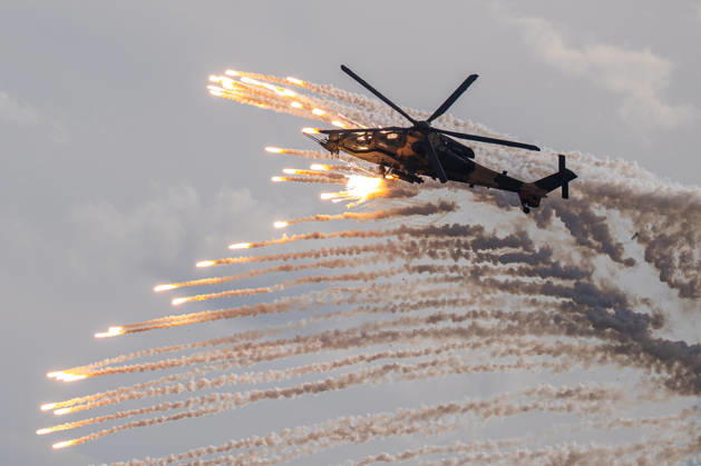 Turkish Armed Forces Fire Free-2026 military exercise held in Ankara ANKARA, TURKIYE - OCTOBER 13: Turkish armed forces hold the Fire Free-2026 military exercise at the General Nahit Senoglu Firing and Exercise Area in Polatli district, Ankara, Turkiye, on October 13, 2026. Organized to demonstrate the combat readiness and firepower of the Turkish Armed Forces, the comprehensive drill featured live-fire maneuvers utilizing an array of domestically engineered weapons and defense systems. F-16 fighting falcon and ATAK attack helicopters executed precision firing runs during drill. Arman Onal Anadolu Ankara Turkey. Editorial use only. Please get in touch for any other usage.  Copyright: x2026xAnadoluxArmanxOnalx